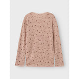 Name It Shadow Gray Small Flowers Nkfwang Uld Needle Ls Top