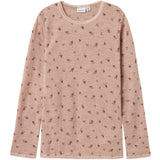 Name It Shadow Gray Small Flowers Nkfwang Uld Needle Ls Top