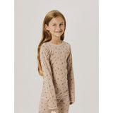 Name It Shadow Gray Small Flowers Nkfwang Uld Needle Ls Top