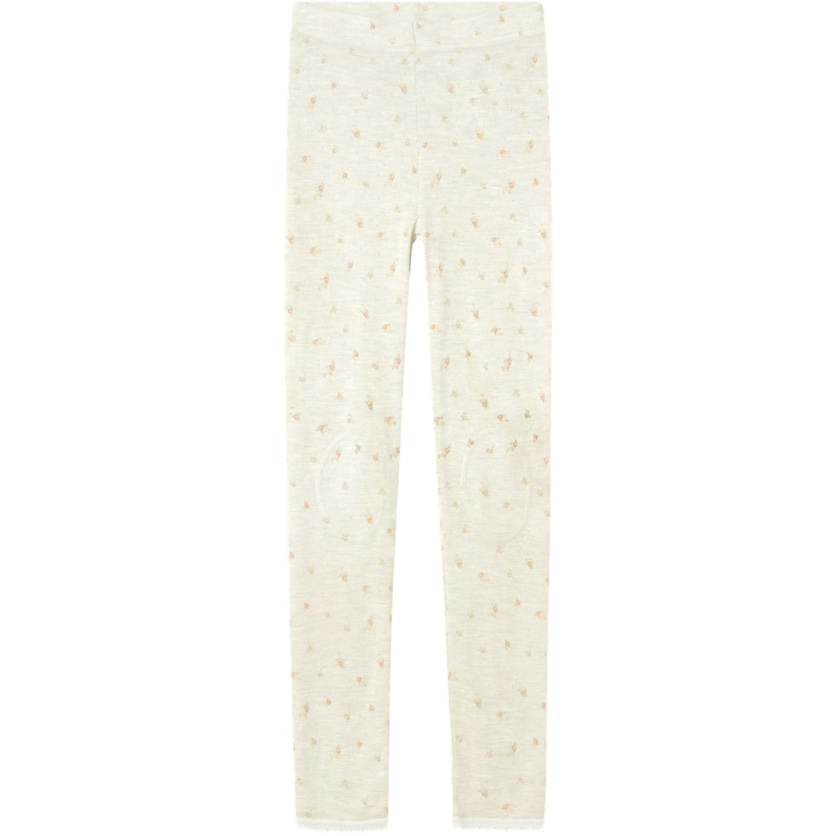 Name It Snow White Small Flowers Nkfwang Uld Needle Leggings