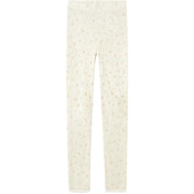 Name It Snow White Small Flowers Nkfwang Uld Needle Leggings