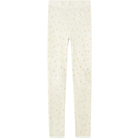 Name It Snow White Small Flowers Nkfwang Uld Needle Leggings