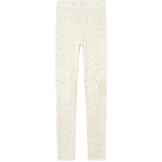 Name It Snow White Small Flowers Nkfwang Uld Needle Leggings