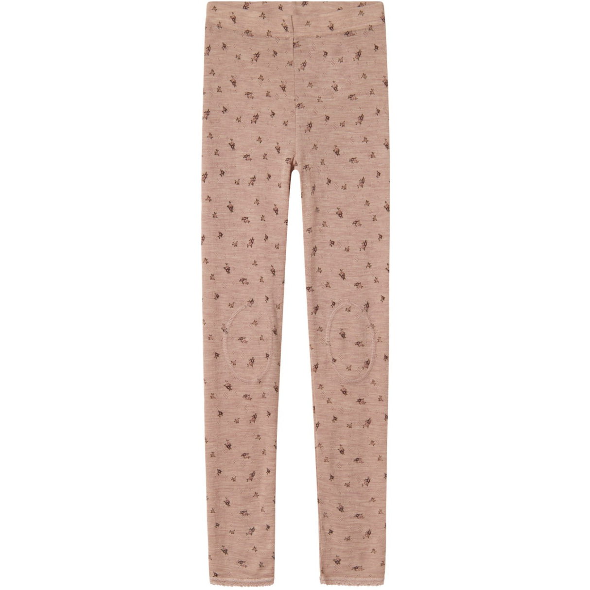 Name It Shadow Gray Small Flowers Nkfwang Uld Needle Leggings