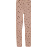 Name It Shadow Gray Small Flowers Nkfwang Uld Needle Leggings