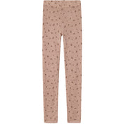 Name It Shadow Gray Small Flowers Nkfwang Uld Needle Leggings