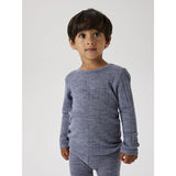 Name It Folkstone Gray Nmmwang Uld Needle Ls Top Solid Noos