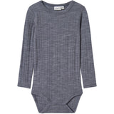 Name It Folkstone Gray Nmmwang Uld Needle Ls Body Solid