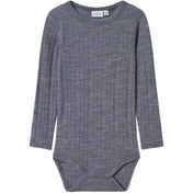 Name It Folkstone Gray Nmmwang Uld Needle Ls Body Solid