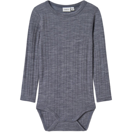 Name It Folkstone Gray Nmmwang Uld Needle Ls Body Solid