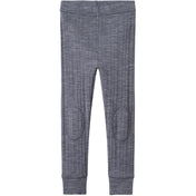 Name It Folkstone Gray Nmmwang Uld Needle Long Johns Solid Noos
