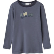 Name It Folkstone Gray Tractor Nmmwillit Uld Ls Top