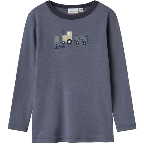 Name It Folkstone Gray Tractor Nmmwillit Uld Ls Top