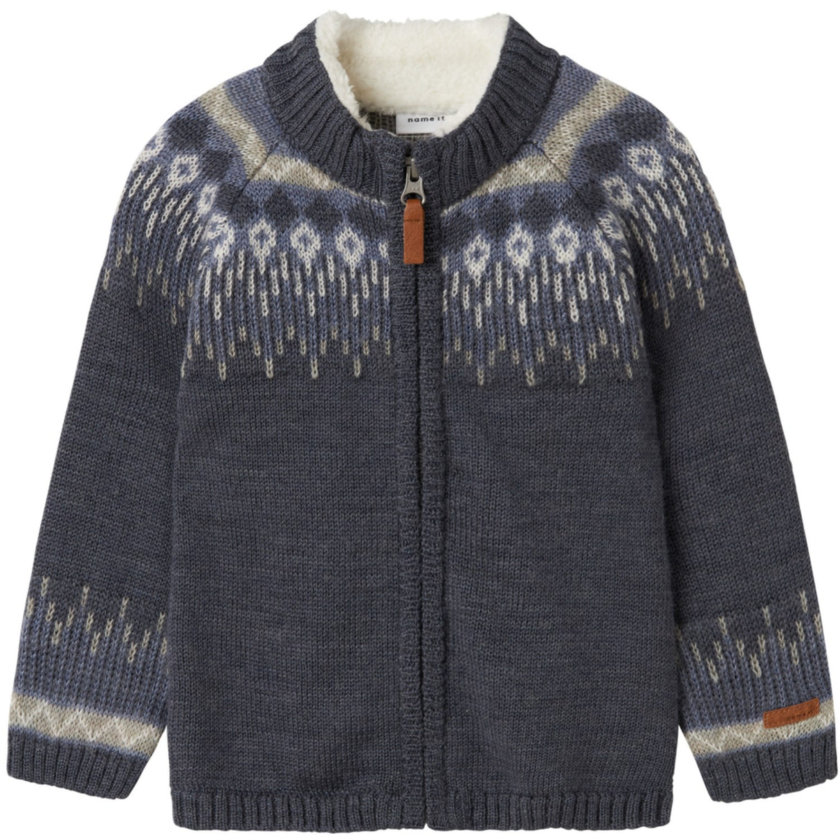 Name It Ombre Blue Iceland Nmmwriss Uld Ls Strik Card