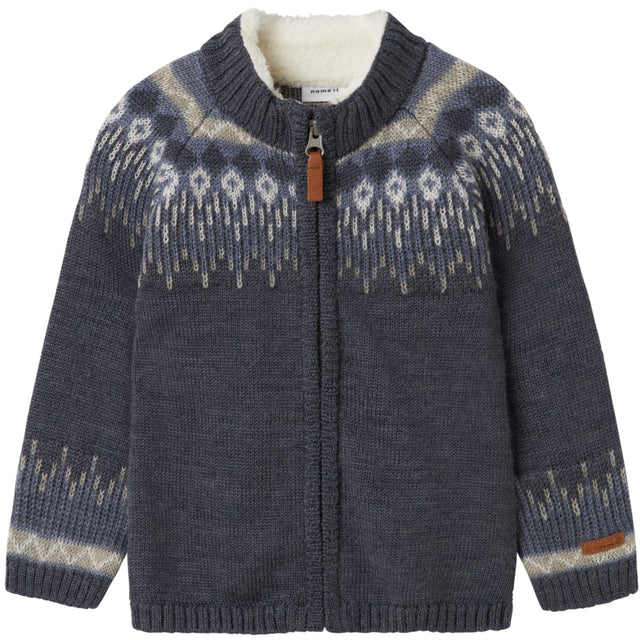Name It Ombre Blue Iceland Nmmwriss Uld Ls Strik Card