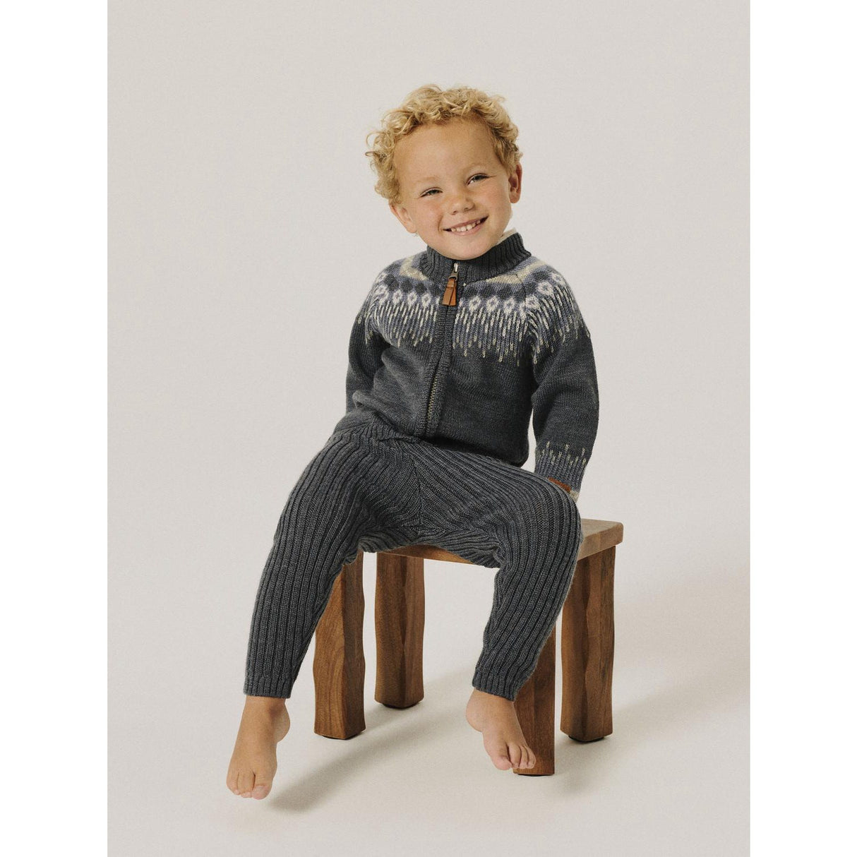 Name It Ombre Blue Iceland Nmmwriss Uld Ls Strik Card