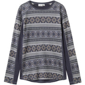 Name It Ombre Blue Iceland Nkmwillto Uld Ls Top