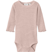 Name It Shadow Gray Nbfwossa Wo/Si Rib Ls Body