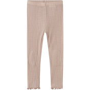 Name It Shadow Gray Nmfwossa Wo/Si Rib Leggings