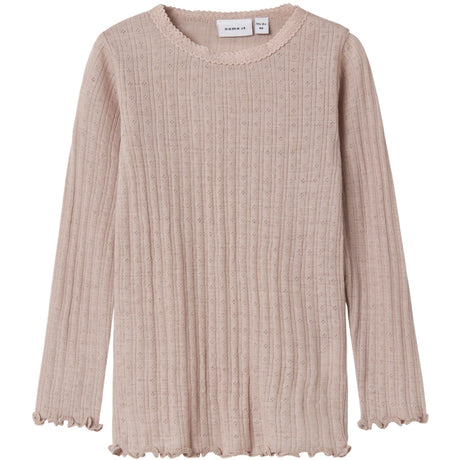 Name It Shadow Gray Nmfwossa Wo/Si Rib Ls Top