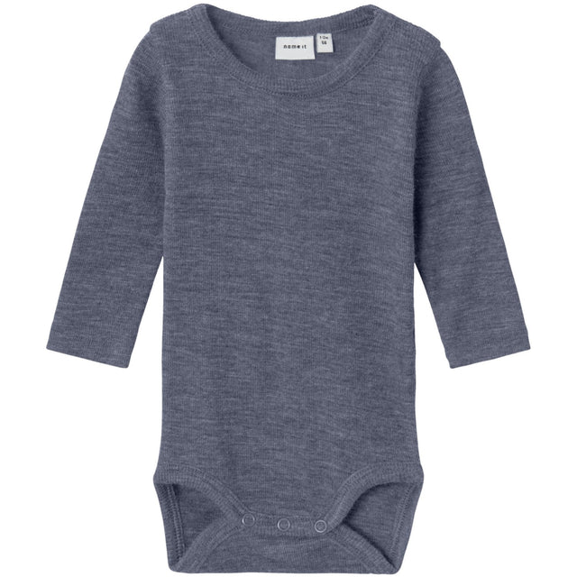 Name It Folkstone Gray Nbmwossa Wo/Si Rib Ls Body