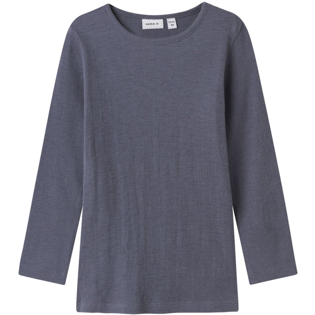 Name It Folkstone Gray Nmmwossa Wo/Si Rib Ls Top