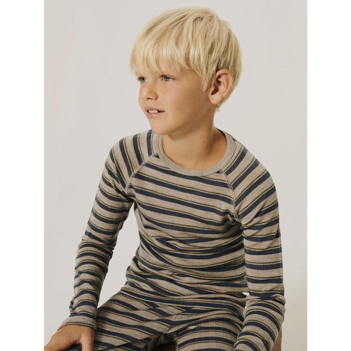 Name It Satellite Ombre Blue Nkmwang Uld Needle Ls Top Stripe