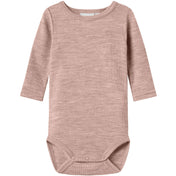 Name It Shadow Gray Nbnwax Uld Rib Ls Body Noos