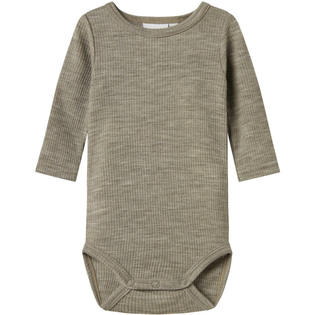 Name It Dried Sage Nbnwax Uld Rib Ls Body Noos