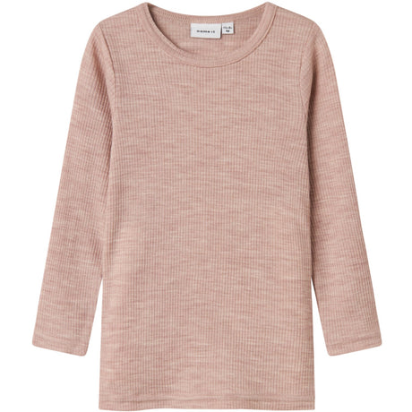 Name It Shadow Gray Nmnwax Uld Rib Ls Top Noos