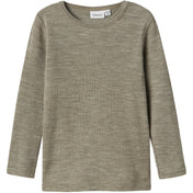 Name It Dried Sage Nmnwax Uld Rib Ls Top Noos