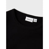 Name It Black Nmnwax Uld Rib Ls Top Noos