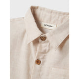 Lil'Atelier Bleached Sand Nmmtarou Ss Loose Skjorte Lil