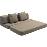 by KlipKlap 3 Fold Sofa Sand With Sand KK XL Soft 140 Cm
