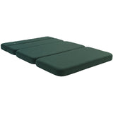 by KlipKlap 3 Fold Sofa Deep Green With Light Green KK XL Soft 140 Cm