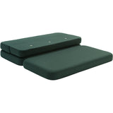 by KlipKlap 3 Fold Sofa Deep Green With Light Green KK XL Soft 140 Cm