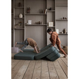 by KlipKlap 3 Fold Sofa Deep Green With Light Green KK XL Soft 140 Cm