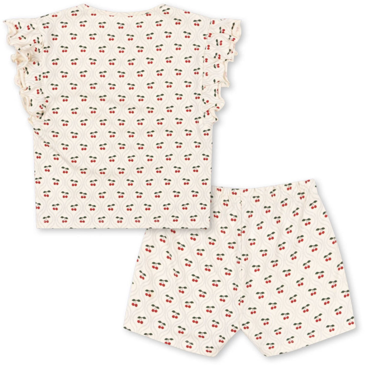 Konges Sløjd Cherry Motif Lin Flæse Sæt GOTS