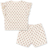 Konges Sløjd Cherry Motif Lin Flæse Sæt GOTS