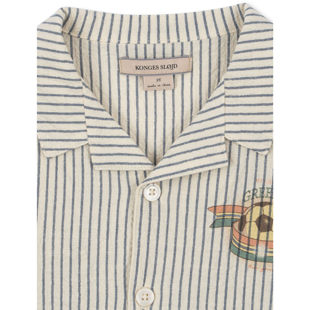 Konges Sløjd Stripe Bluie Elliot Ss Skjorte GOTS