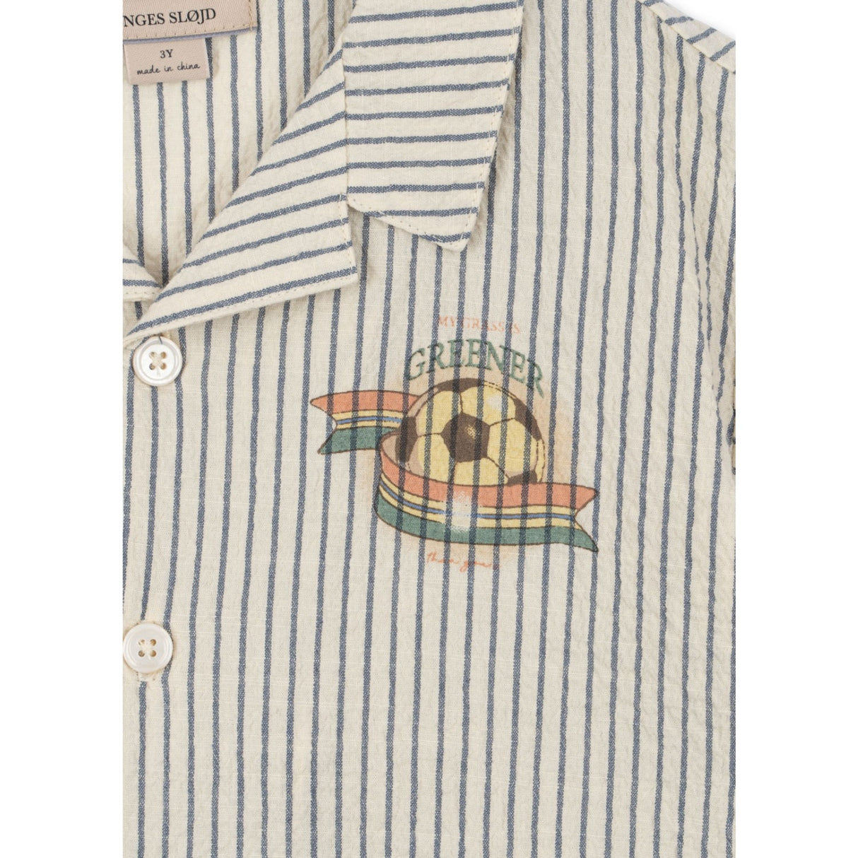 Konges Sløjd Stripe Bluie Elliot Ss Skjorte GOTS