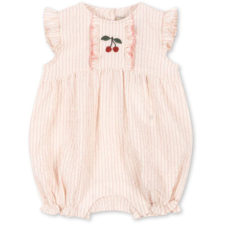 Konges Sløjd Peony Stripe Ellie Flæse Romper GOTS