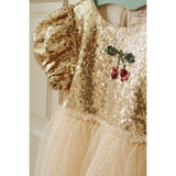 Konges Sløjd Gold Blush Starla Puff Sleeve Kjole