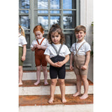 Silly Silas Classic Black Checked Shorty Tights Med Seler