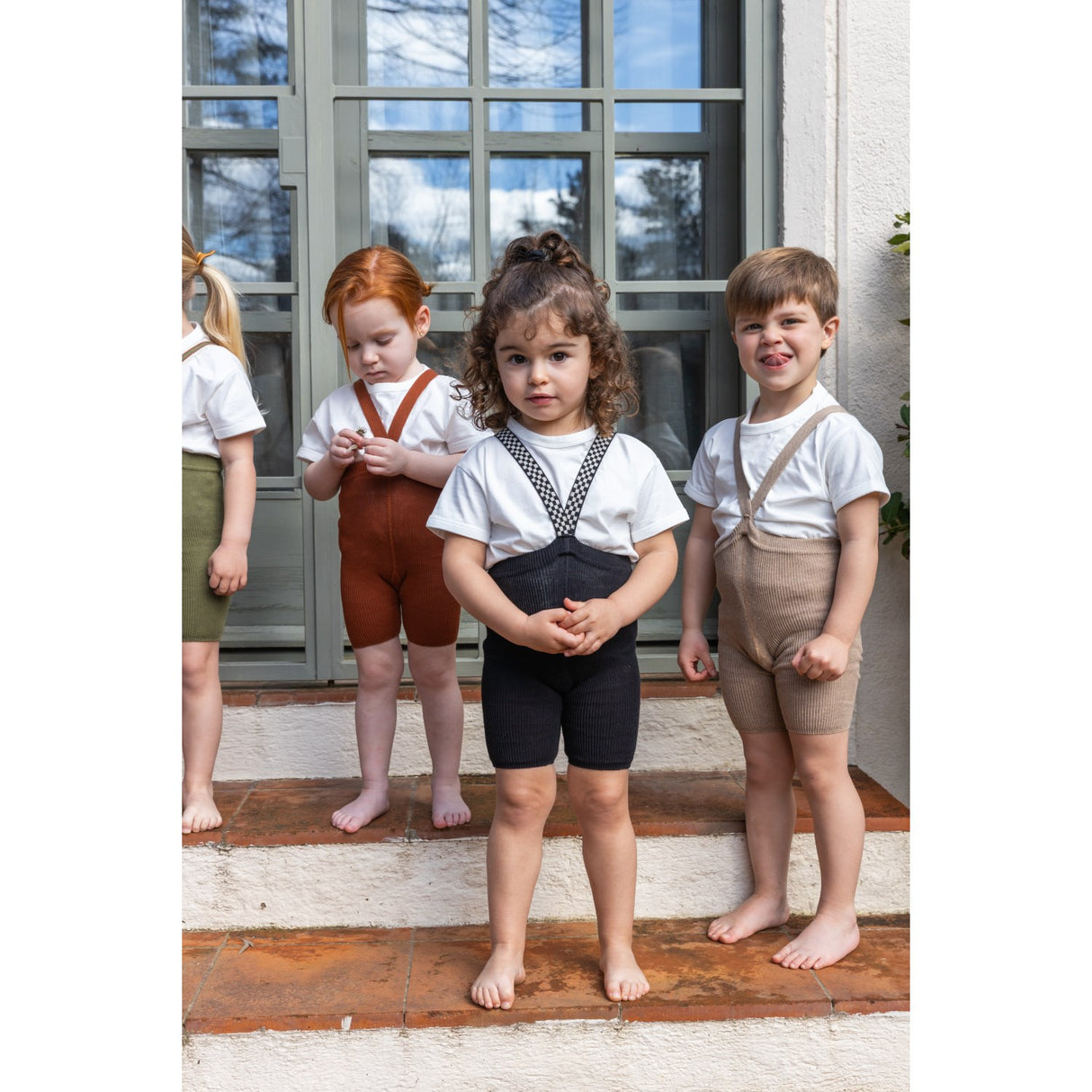 Silly Silas Olive Striped Shorty Tights Med Seler