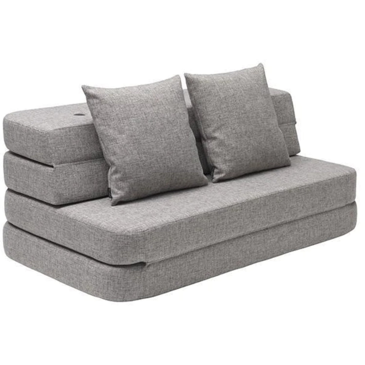 by KlipKlap 3 Fold Sofa Multi Grey With Grey KK XL Soft 140 Cm