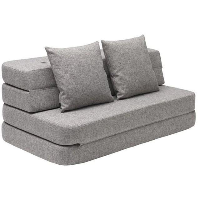 by KlipKlap 3 Fold Sofa Multi Grey With Grey KK XL Soft 140 Cm