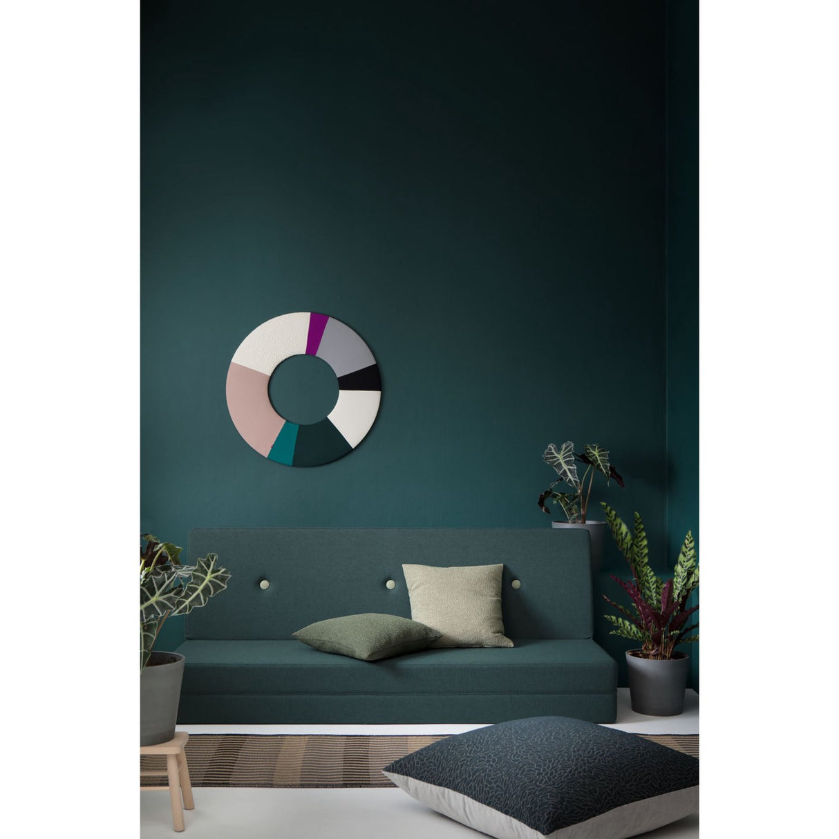 by KlipKlap Foldemadras Deep Green With Light Green KK 3 Fold 180 Cm