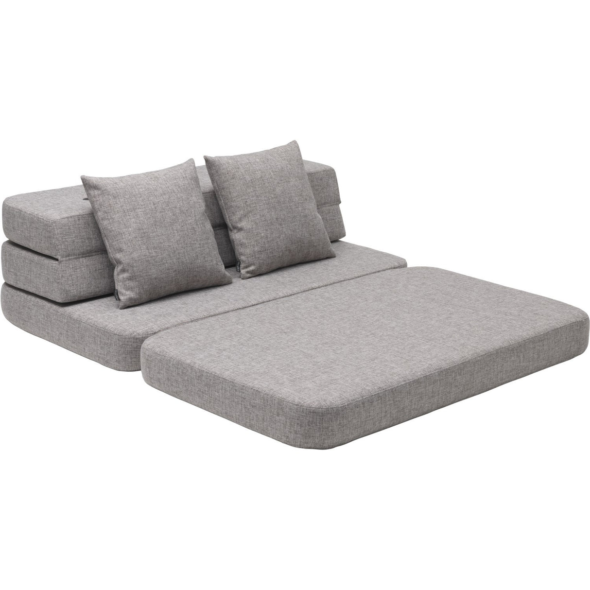 by KlipKlap 3 Fold Sofa Beige With Sand KK 3 Fold Single Multi Grey With Grey KK 120 Cm
