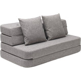 by KlipKlap 3 Fold Sofa Beige With Sand KK 3 Fold Single Multi Grey With Grey KK 120 Cm
